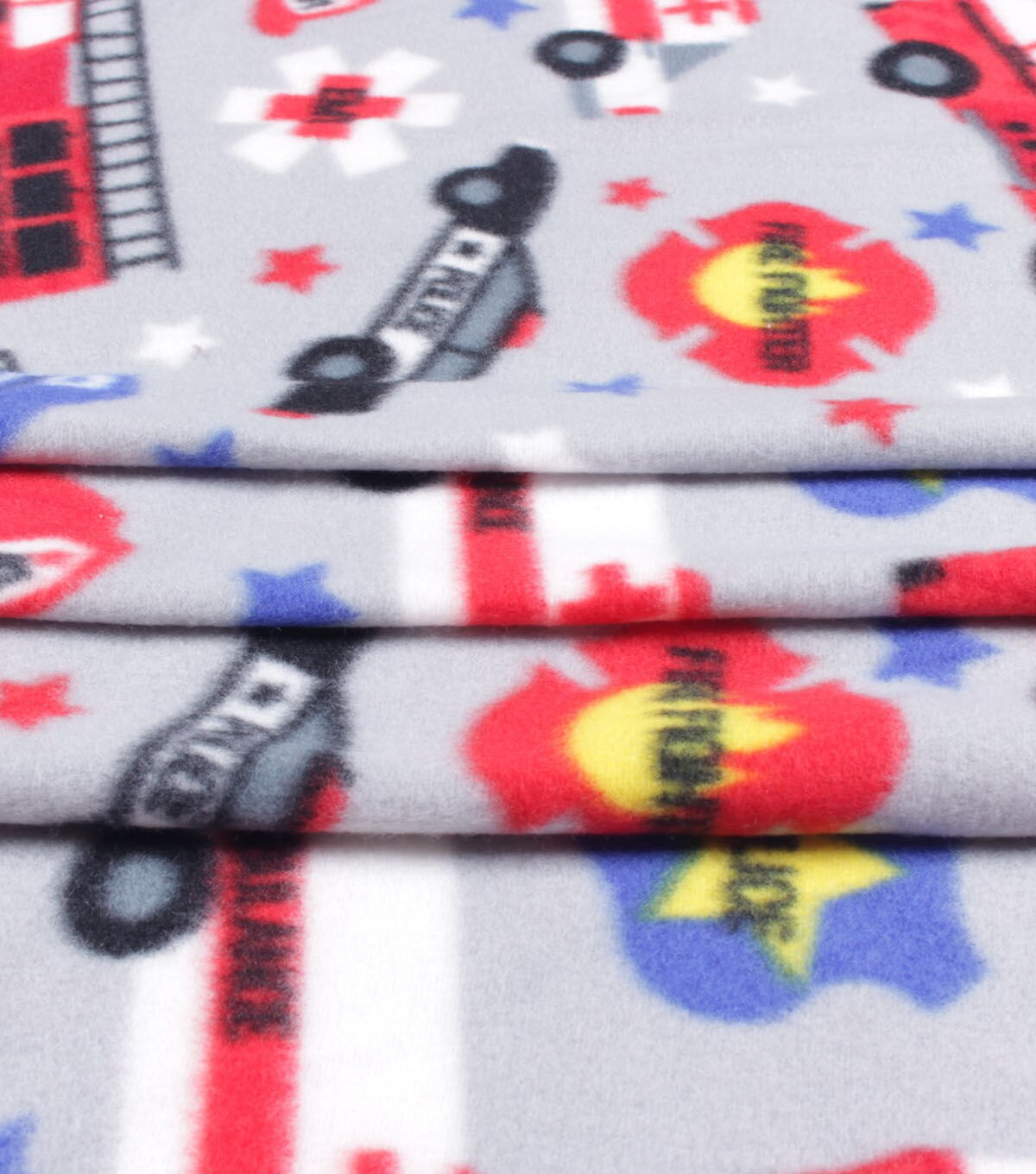 Safety Vehicles Blizzard Fleece Fabric