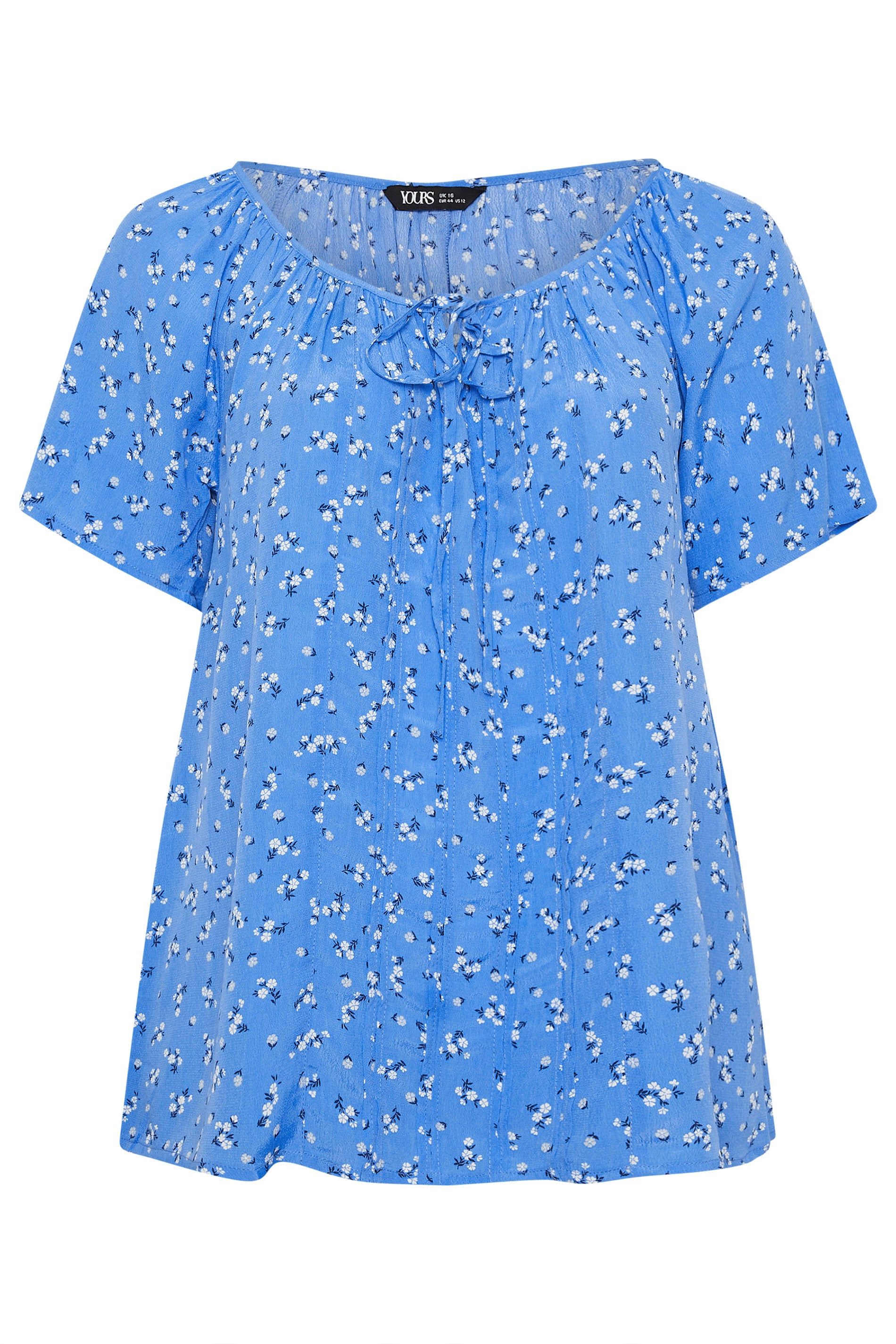 Yours Ditsy Floral Pintuck Blouse