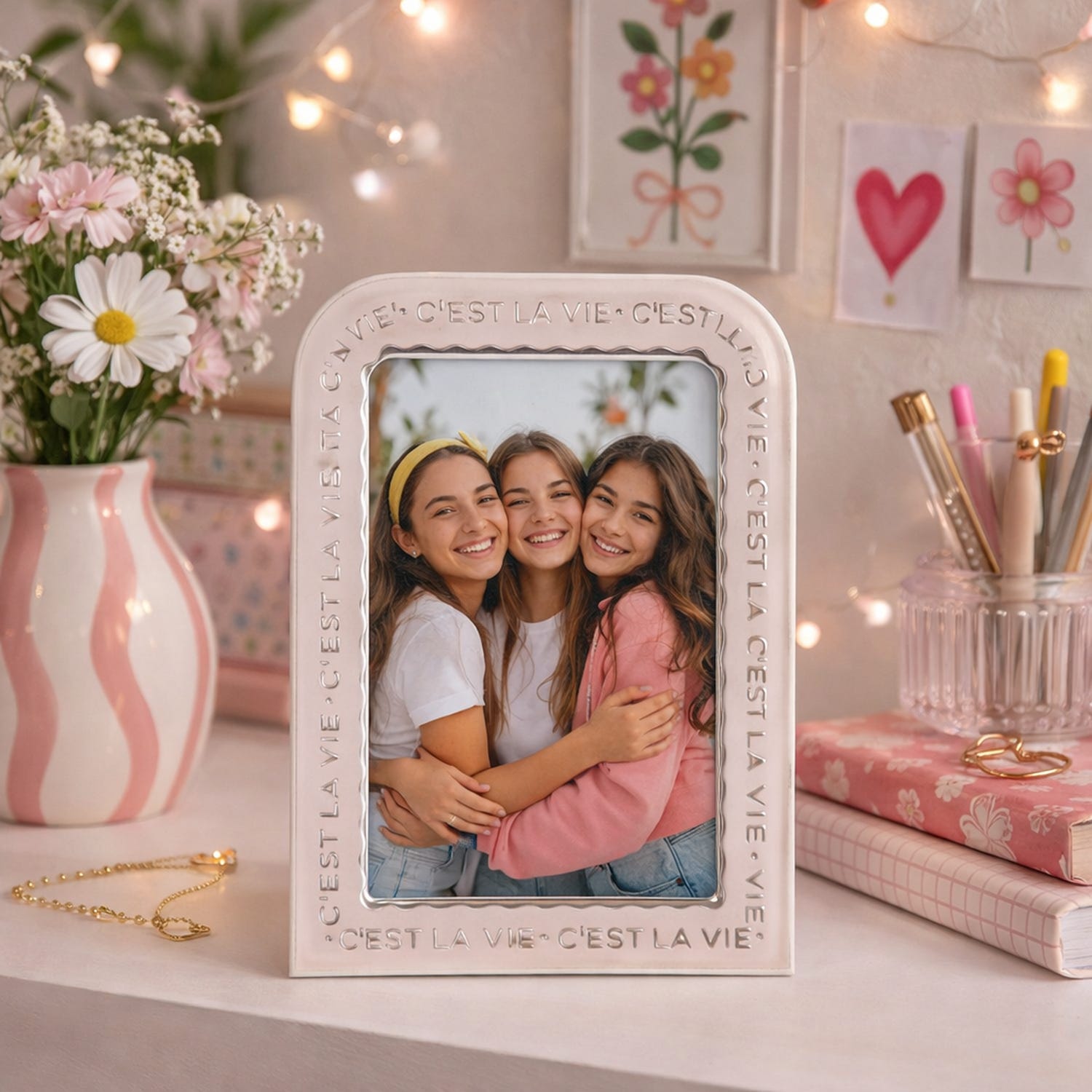 Portafoto 10x15 cm argento Mon cheri Beltrami