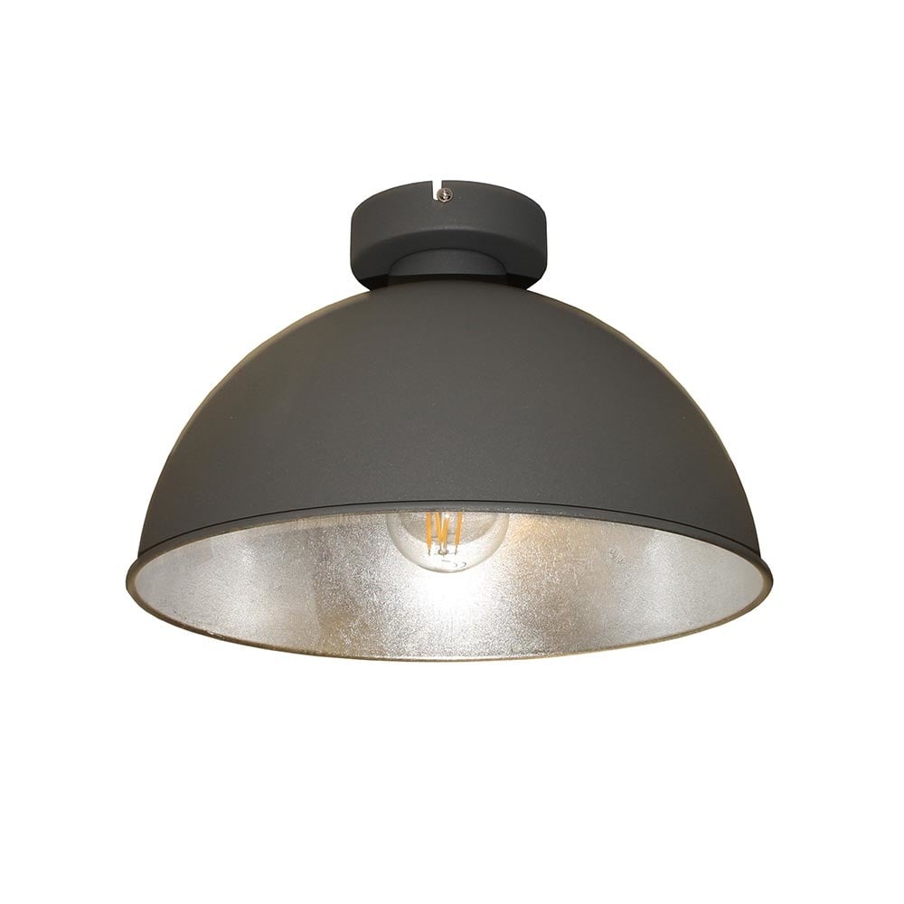 Artdelight plafondlamp Curve - 1 lichts - 31 x 20  cm - grijs