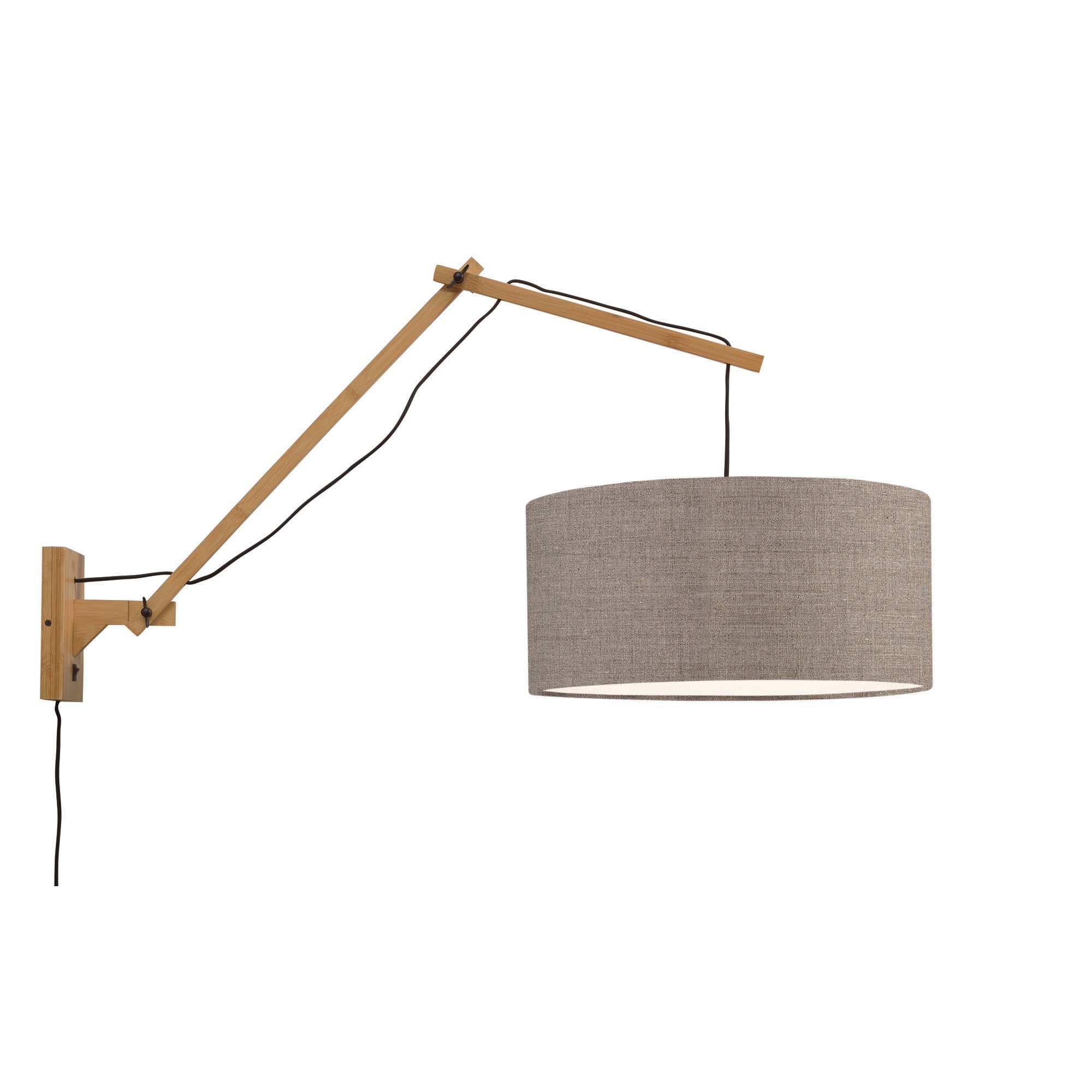 GOOD&MOJO wandlamp Andes - bruin - Ø47cm