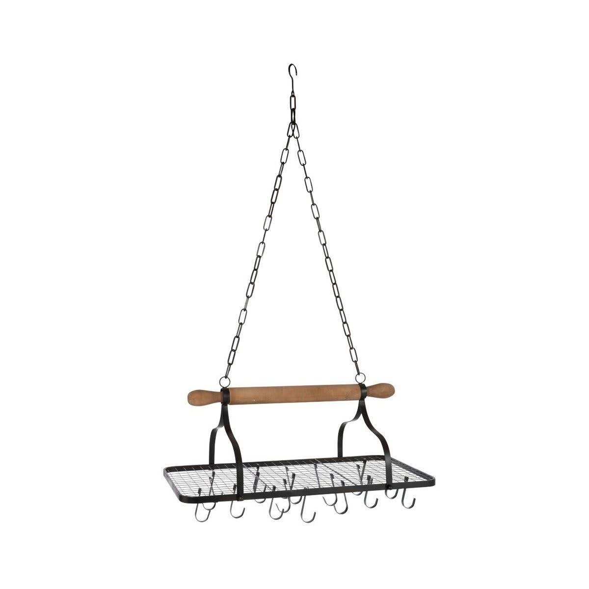 MONSSOR - Etagère de cuisine suspendue avec crochets