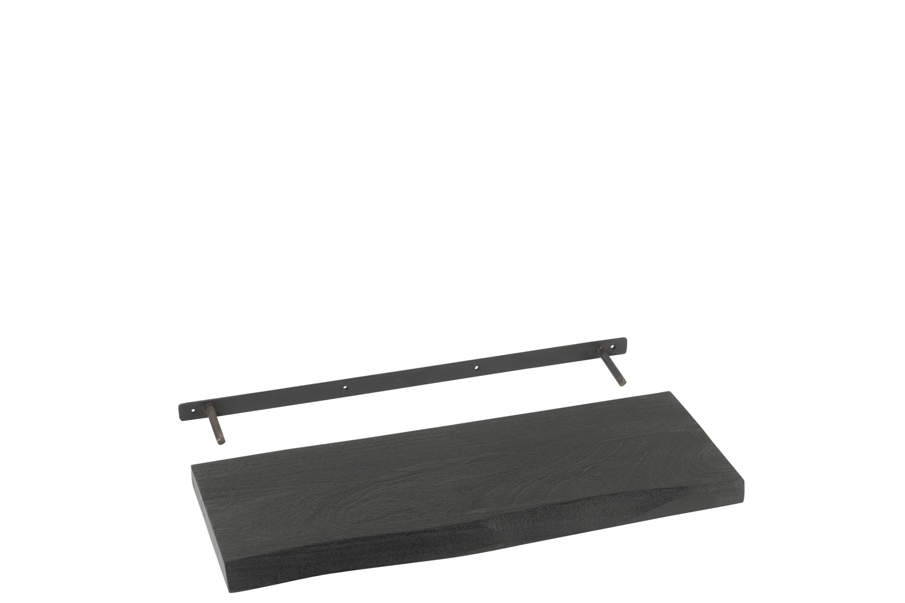 J-Line wandplank Gerard - hout - zwart - small