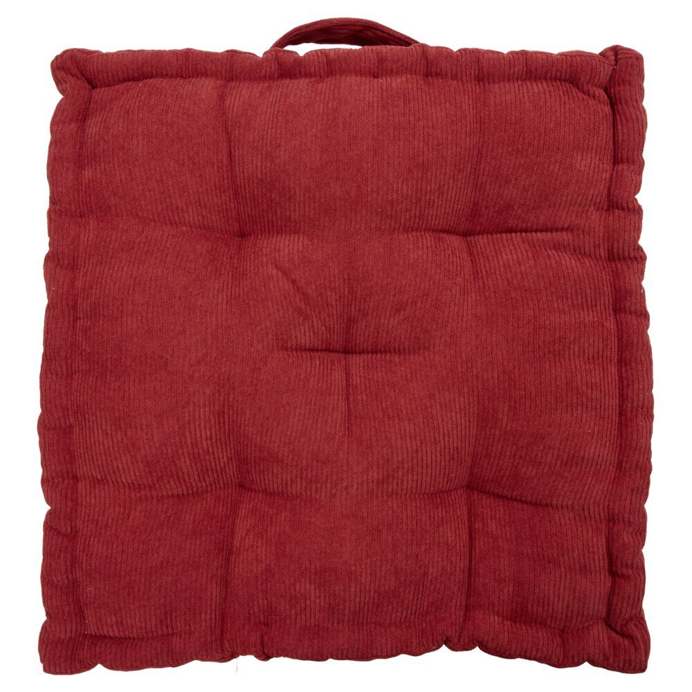 Coussin de sol carré côtelé 5 points 45x45cm (3 modèles)