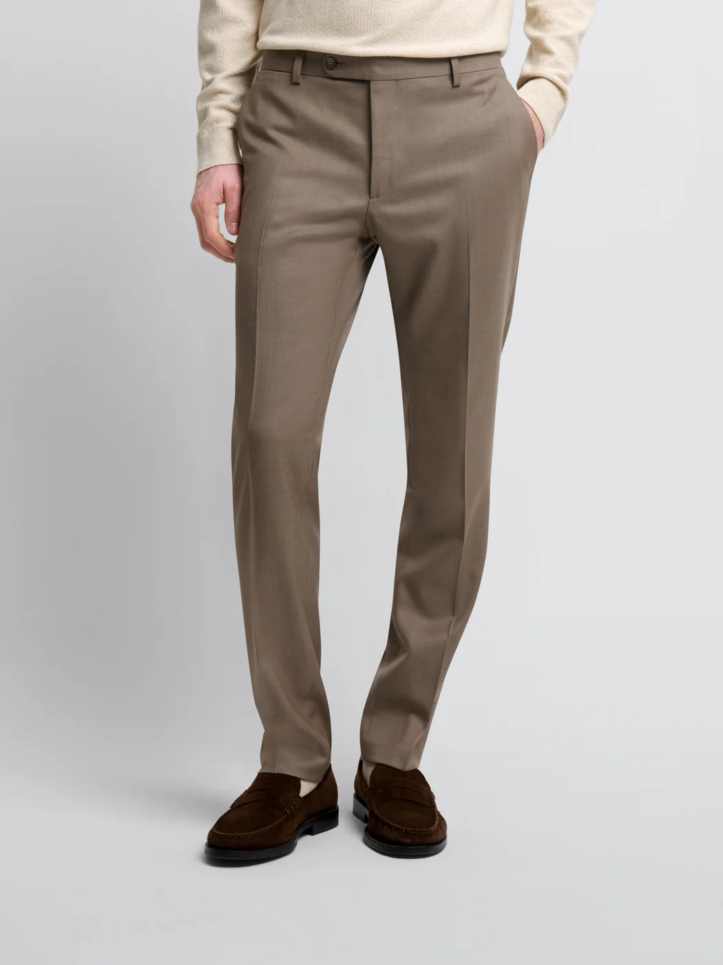 Pantalon de costume slim en laine