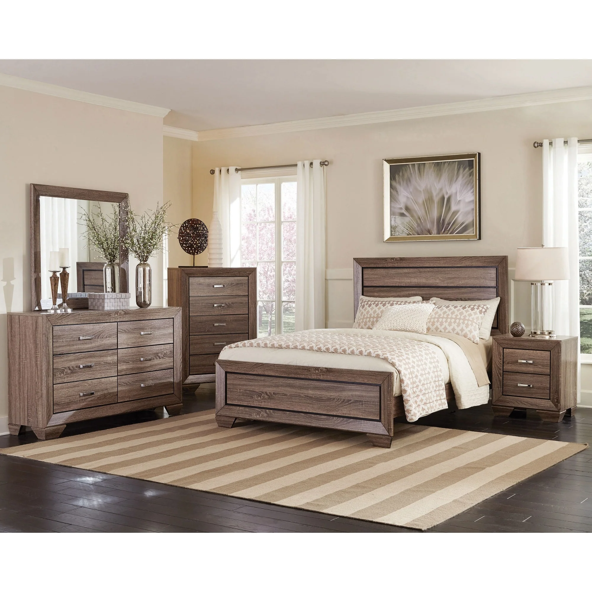 Kauffman 5-piece Panel Bedroom Set with High Headboard