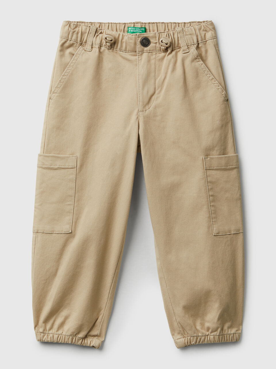 Parachute trousers in stretch cotton