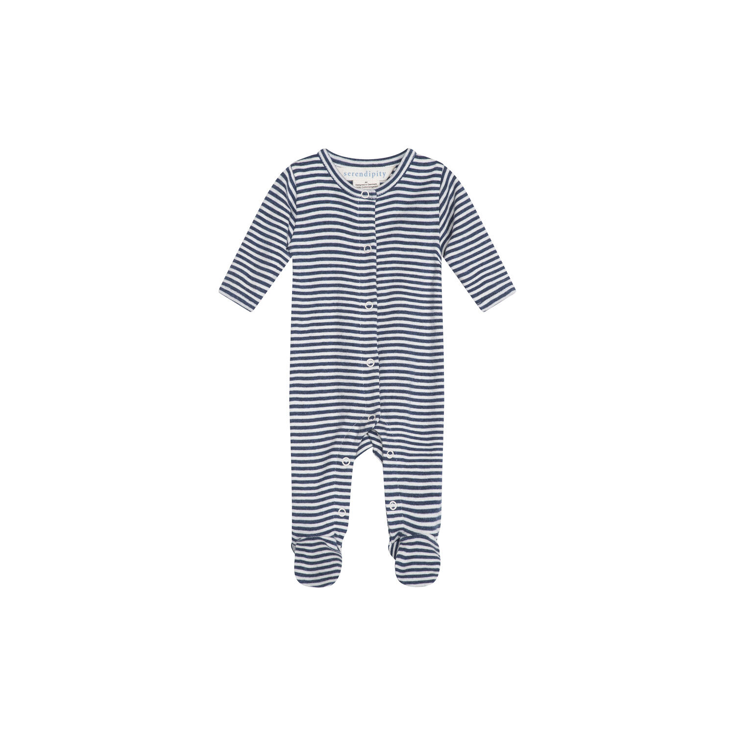 Newborn Stripe Suit, navy/offwhite