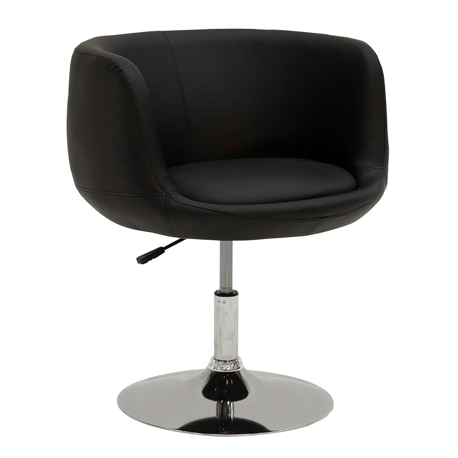 NOLAN - Tabouret de bar en simili cuir noir
