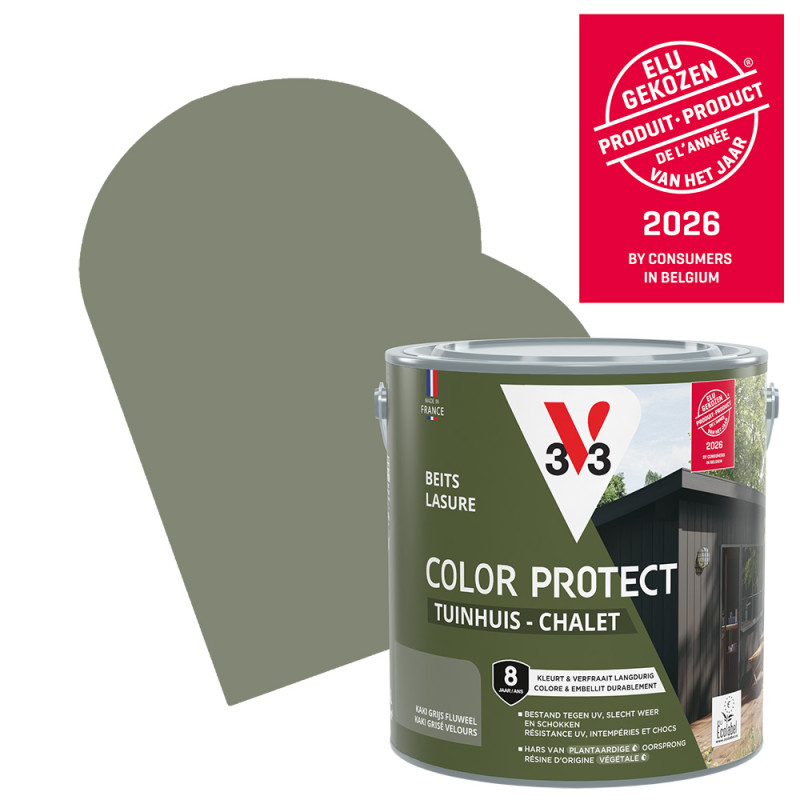Lasure pour chalet Color Protect kaki grisé 2,5 L V33