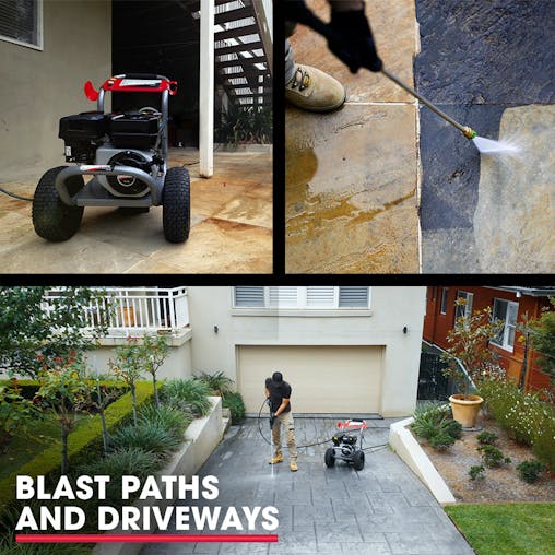 NNEMB 4800PSI Petrol High Pressure Cleaner Washer w/ 30m Hose Reach and Drain Cleaner-TX770