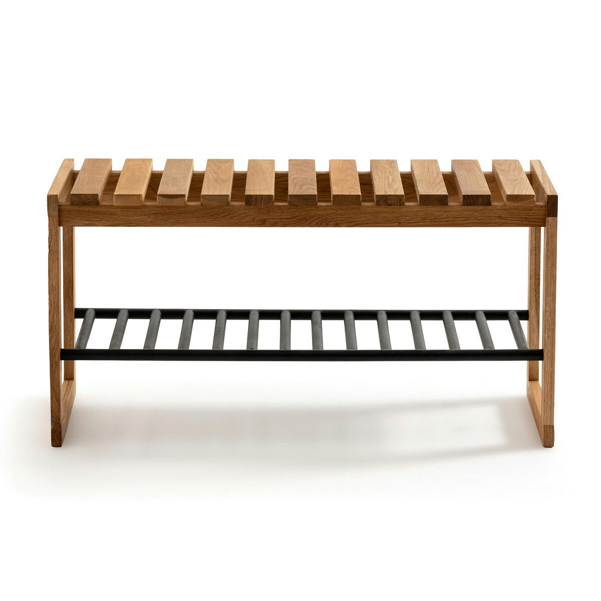 Banc chêne massif et métal, Kia