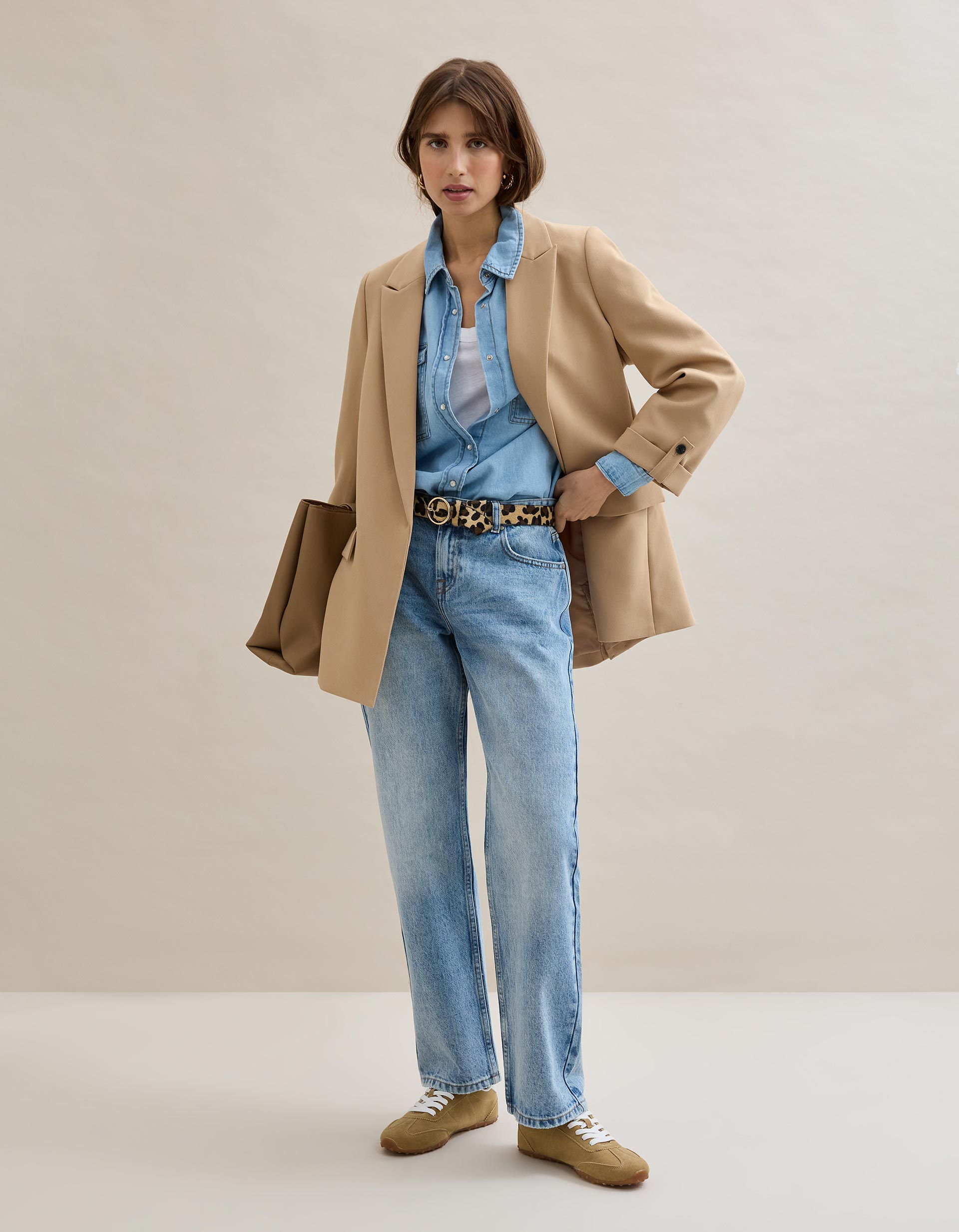 Blazer, Mulher, Bege Claro