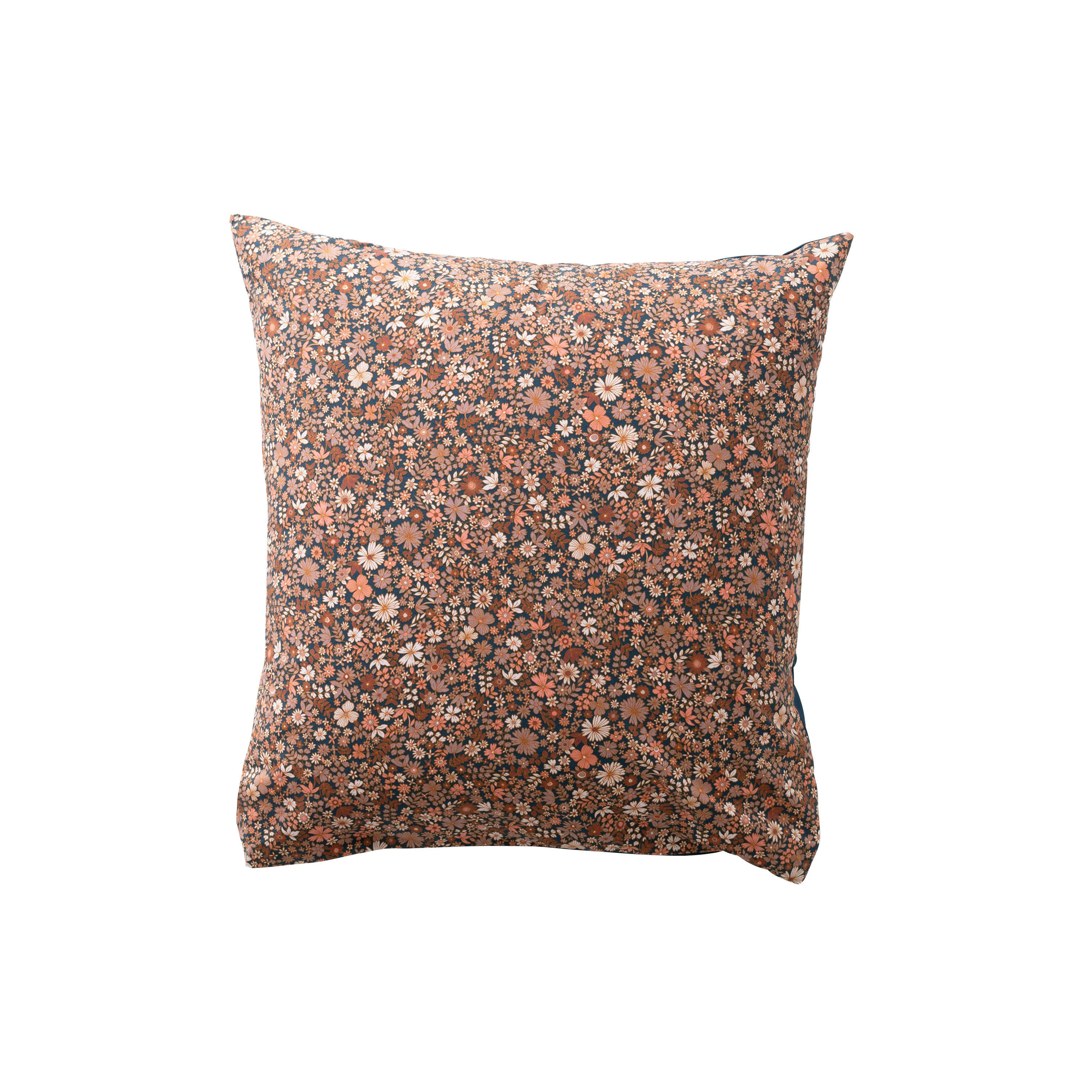 NEO - Taie d'oreiller carré Bleu Prusse Floral imprimé bleu 64 x 64 cm