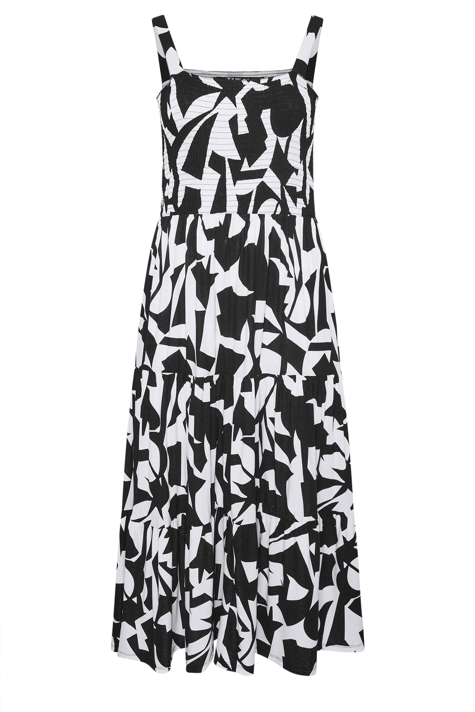 Yours Abstract Shirred Dress