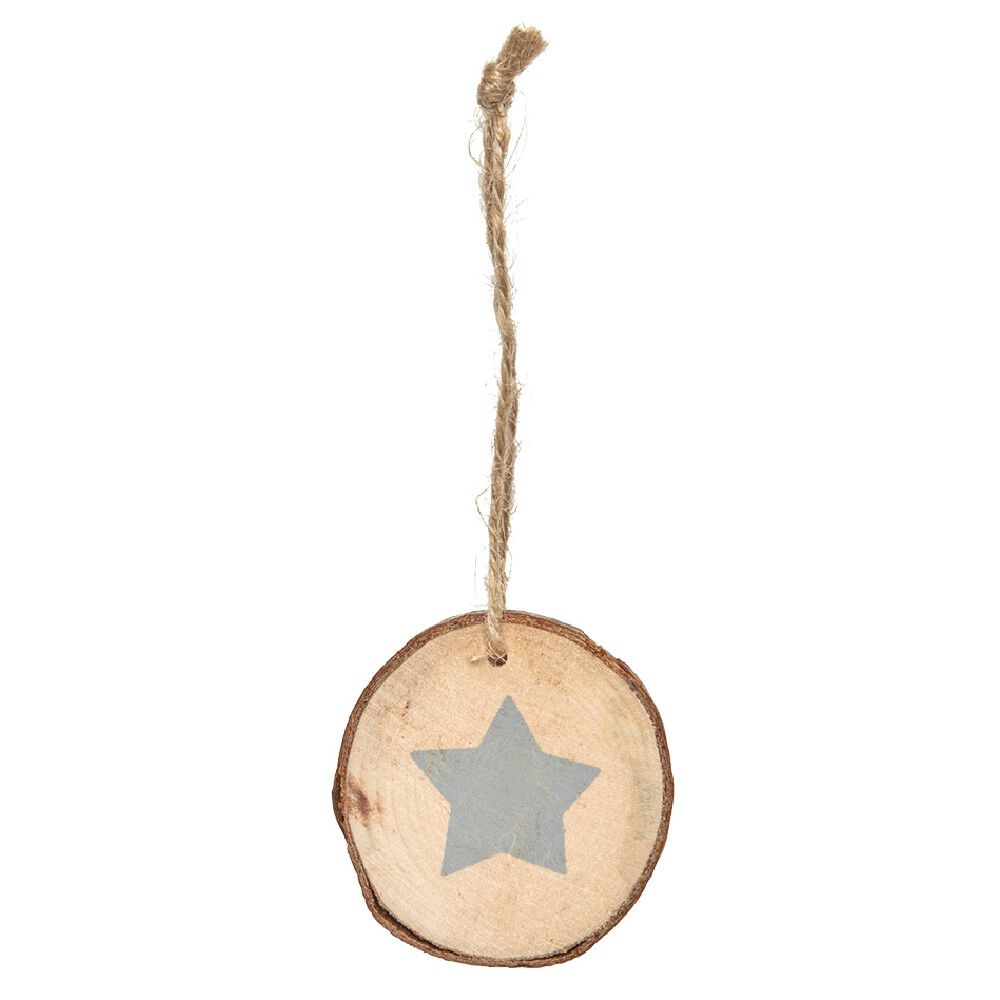 Décoration rondin de bois No&euml;l x6