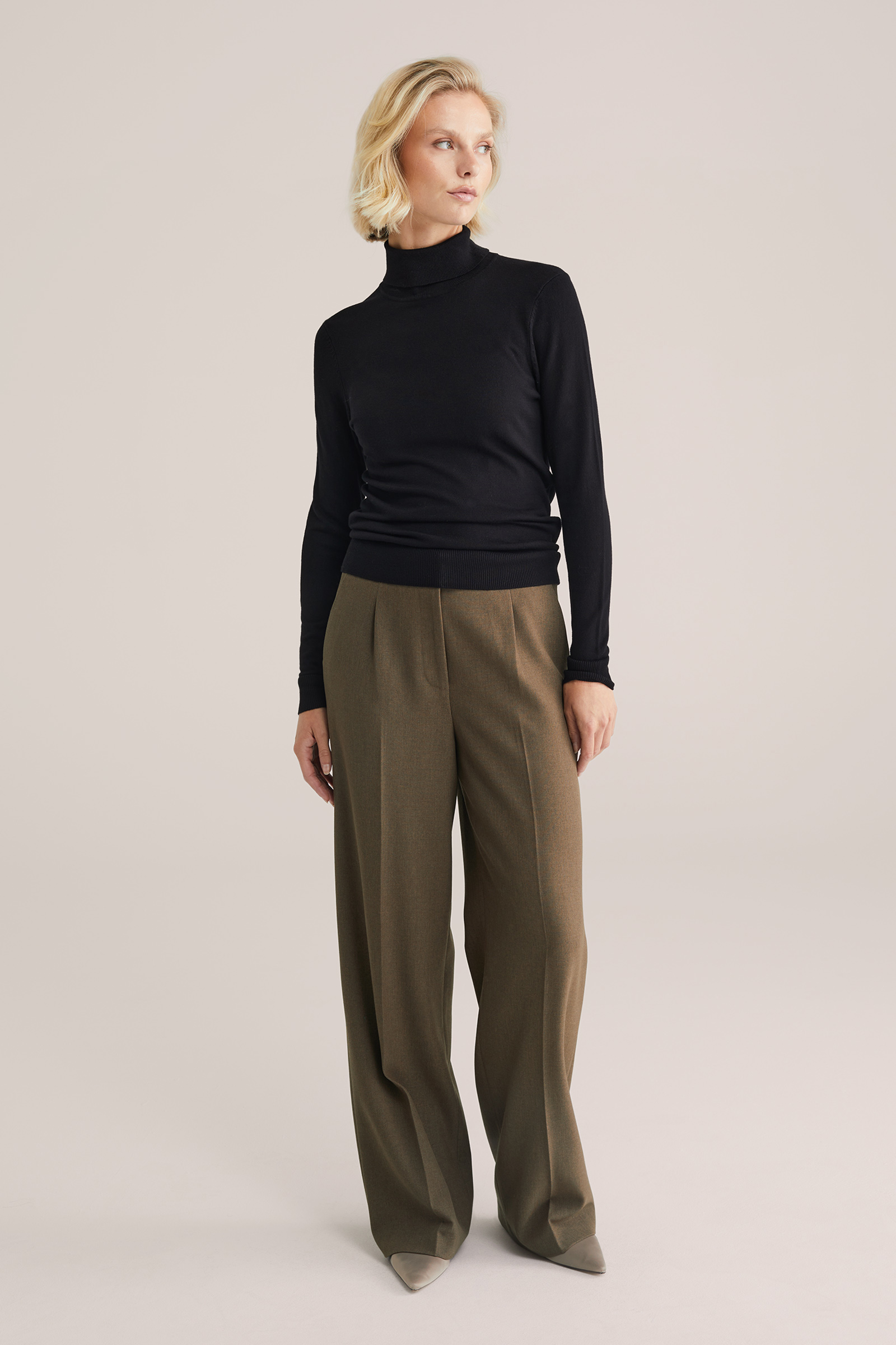 Dames fijngebreide coltrui