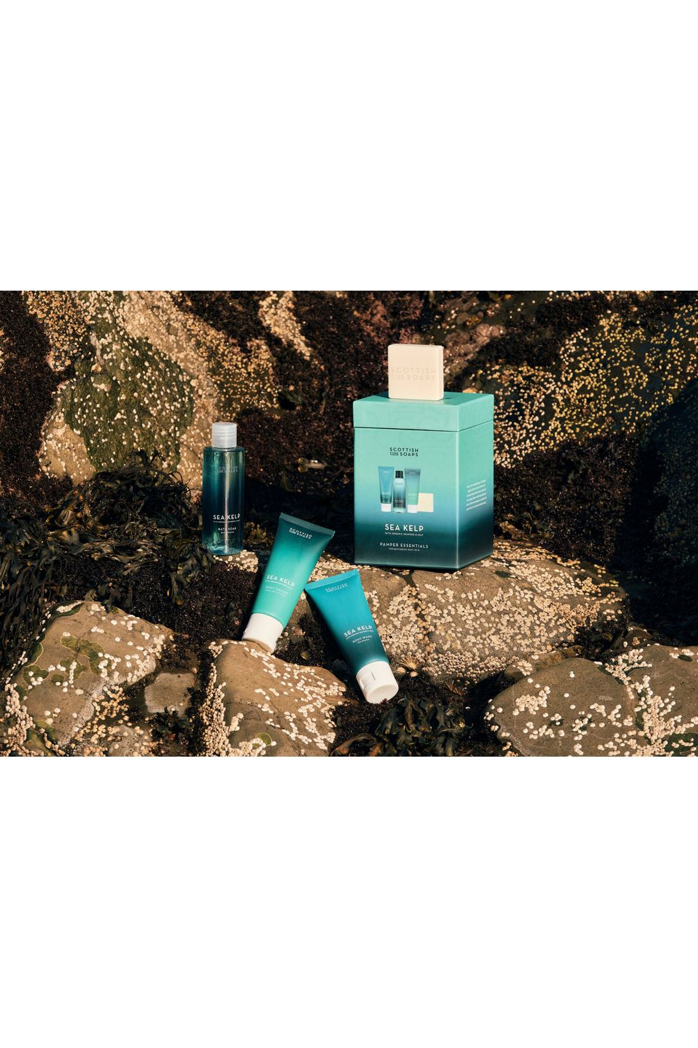 Scottish Fine Soaps Pamper Essentials (2x75ml Tubes, 1x100ml Bottle,1x40g Soap, Drum)