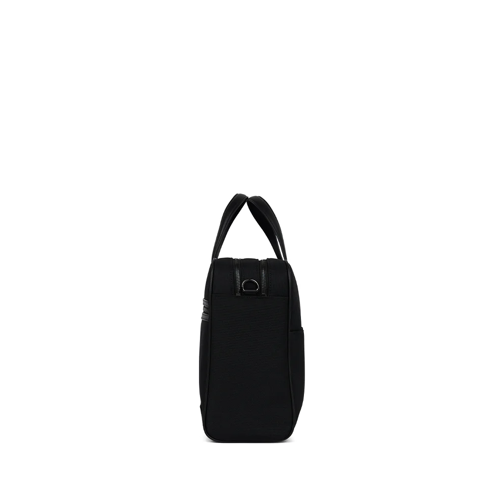 The Sloane – Briefcase in Black Canvas