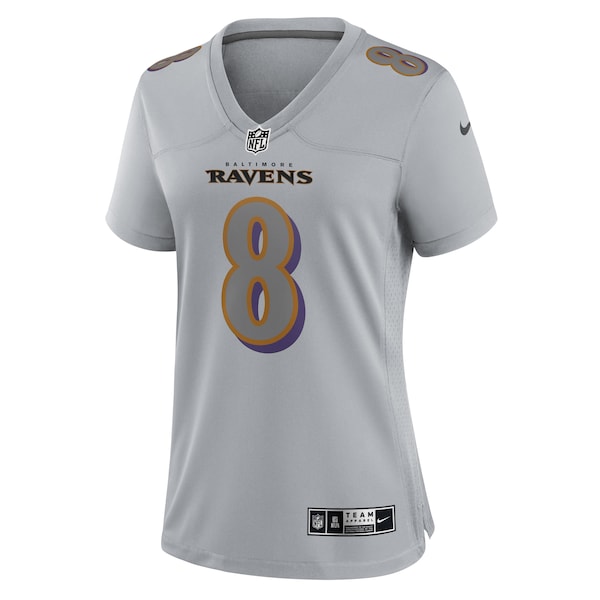 Lamar Jackson Baltimore Ravens Nike Women's Atmosphere Fashion Game Jersey - Gray