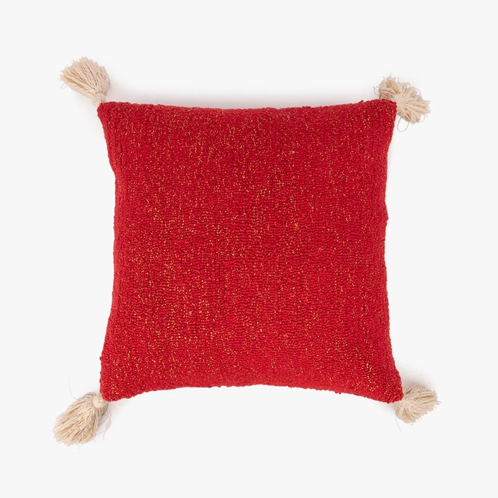 Capa de Almofada Vermelha com Lurex COZY