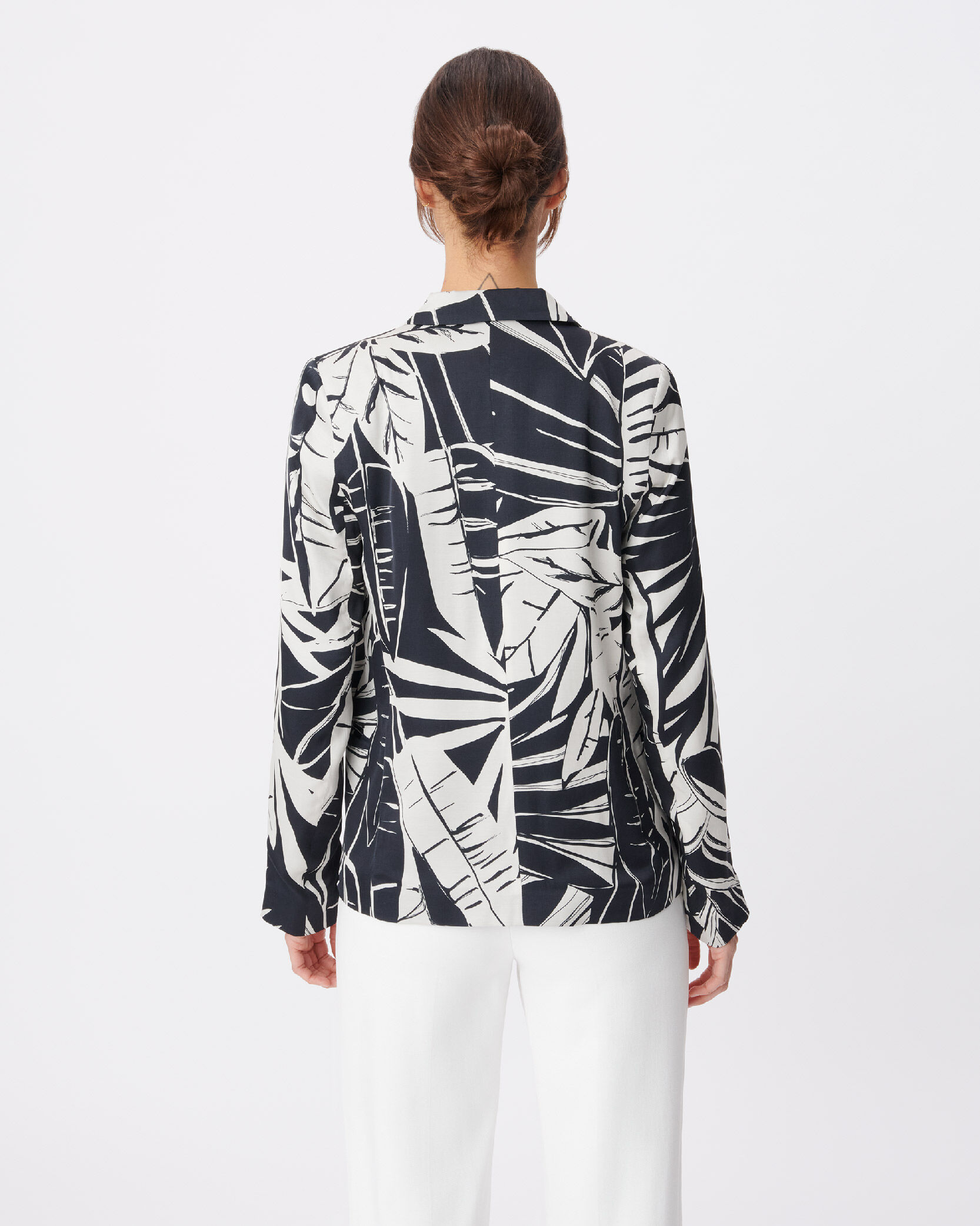 Veste de costume imprimé tropical Femme