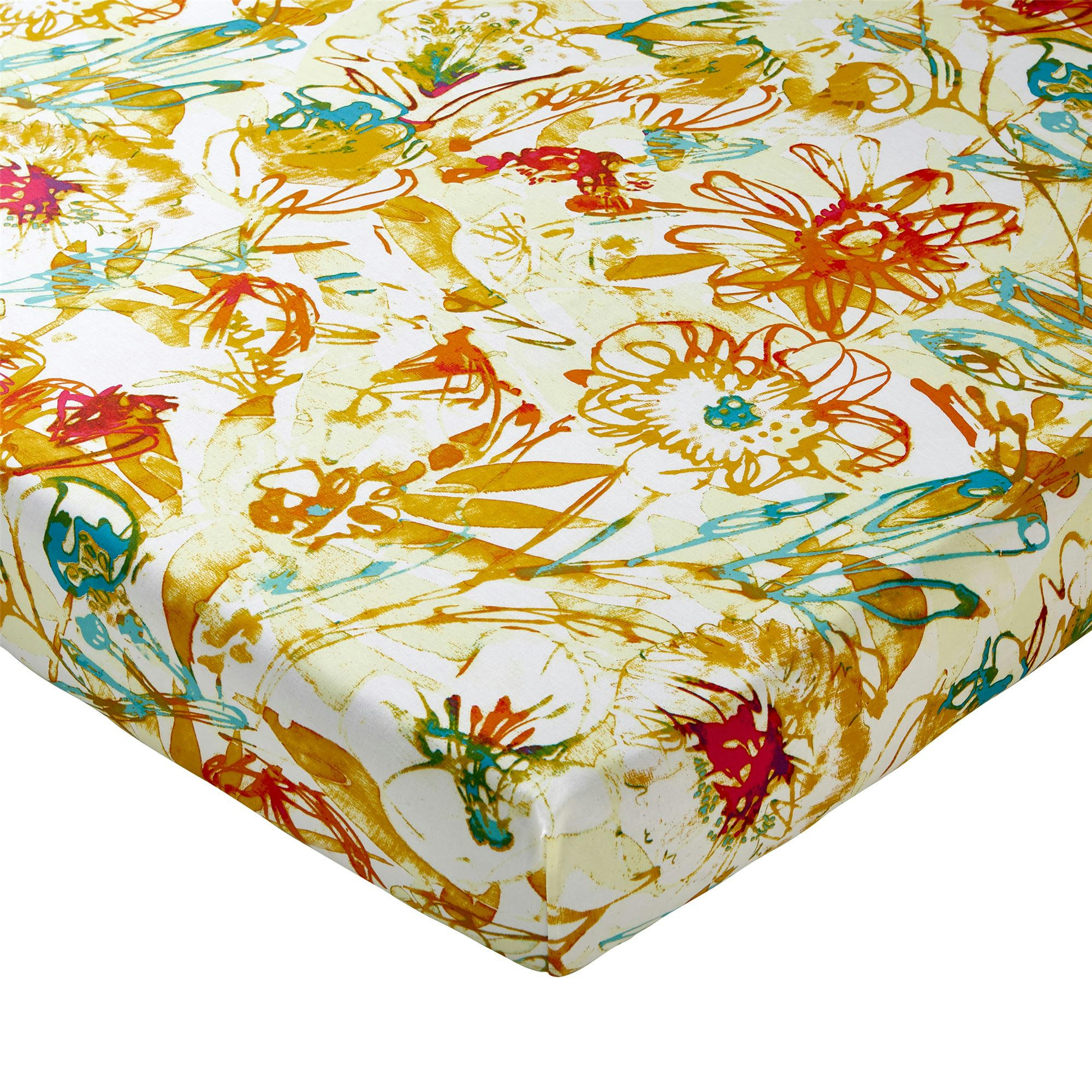 ROMY - Drap-housse 160x200x28 multicolore en coton