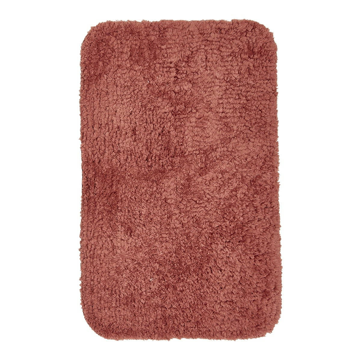 ESSENTIAL - Tapis de bain tufté uni en Polyester Rouge 50x80 cm