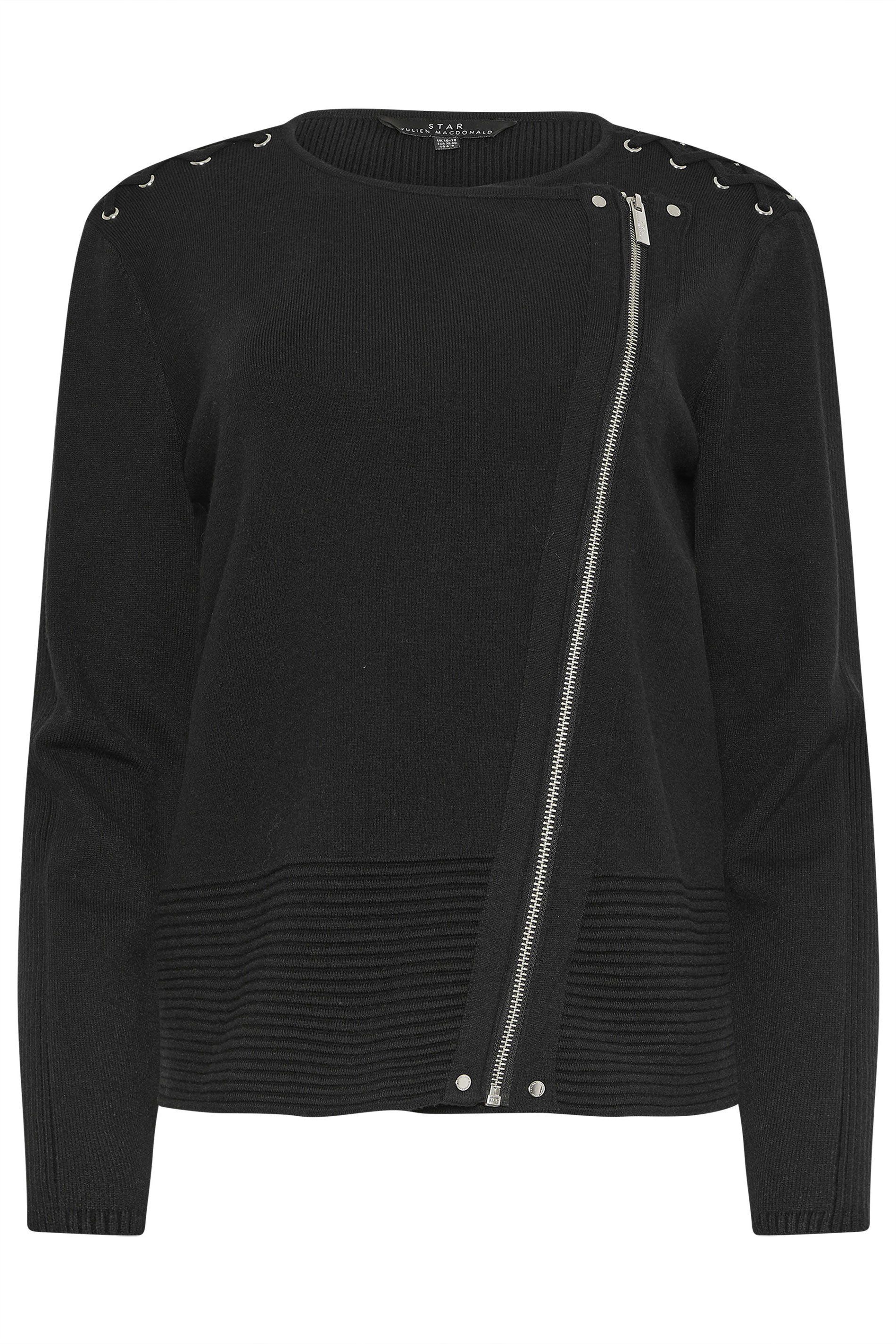 Star by Julien Macdonald Knitted Biker Cardigan