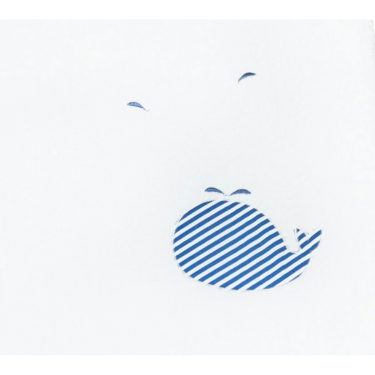 BLUE BALEINE - Matelas à langer en coton blanc