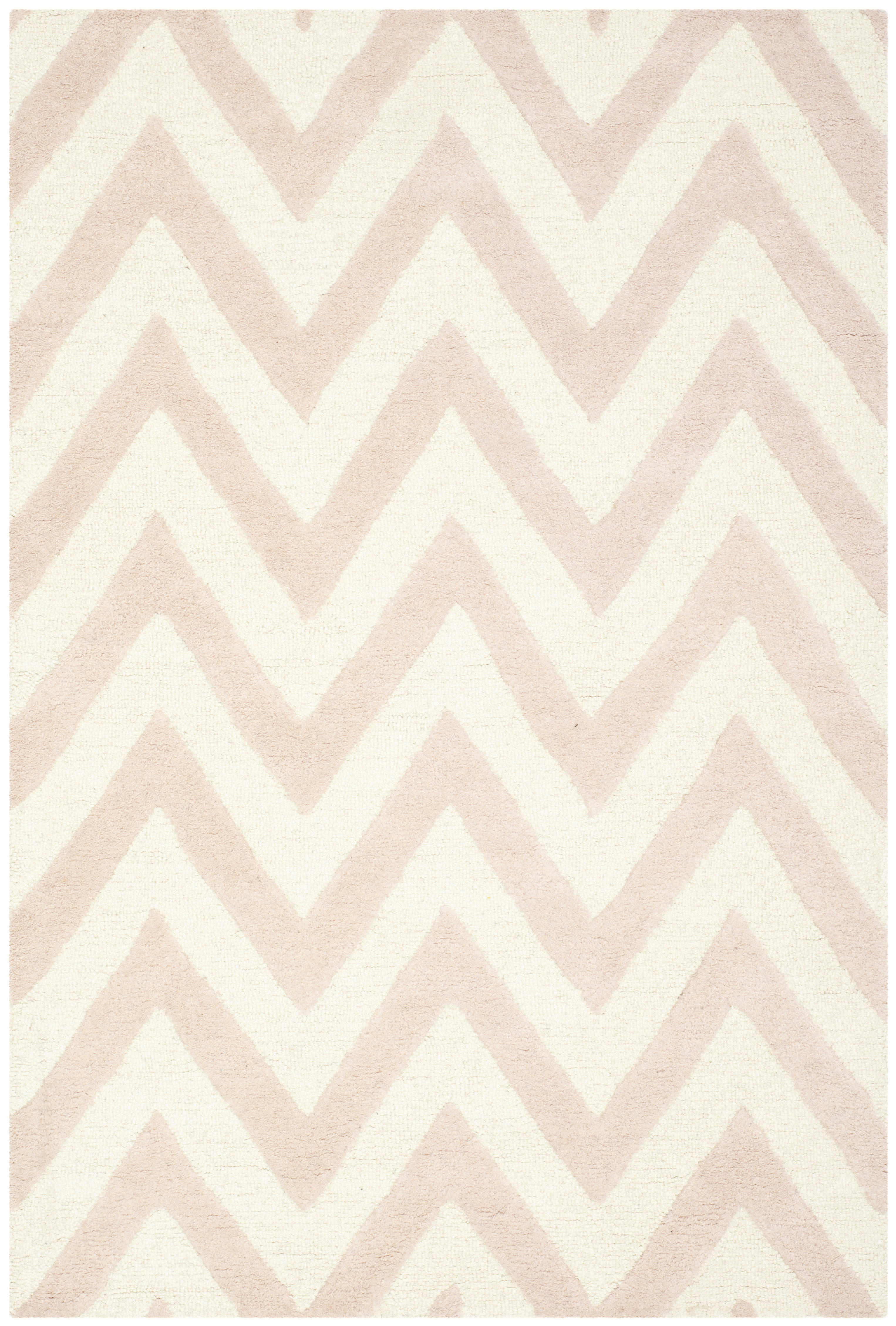 CAMBRIDGE - Tapis de salon interieur en rose pâle & ivoire, 122 x 183 cm