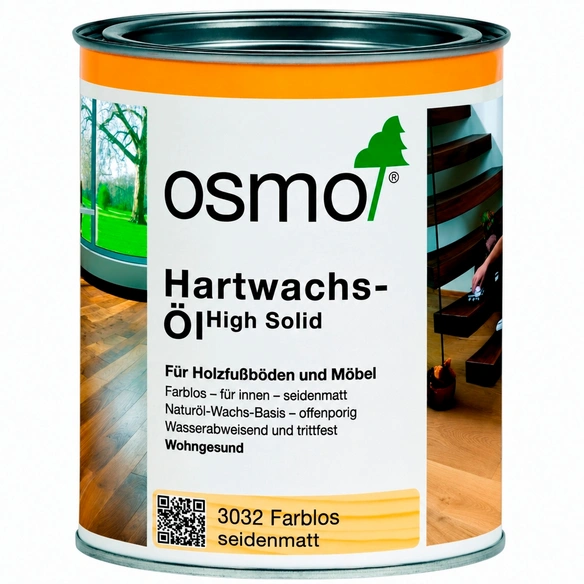 Hartwachsöl »High Solid«, farblos, seidenmatt, 0,75 l