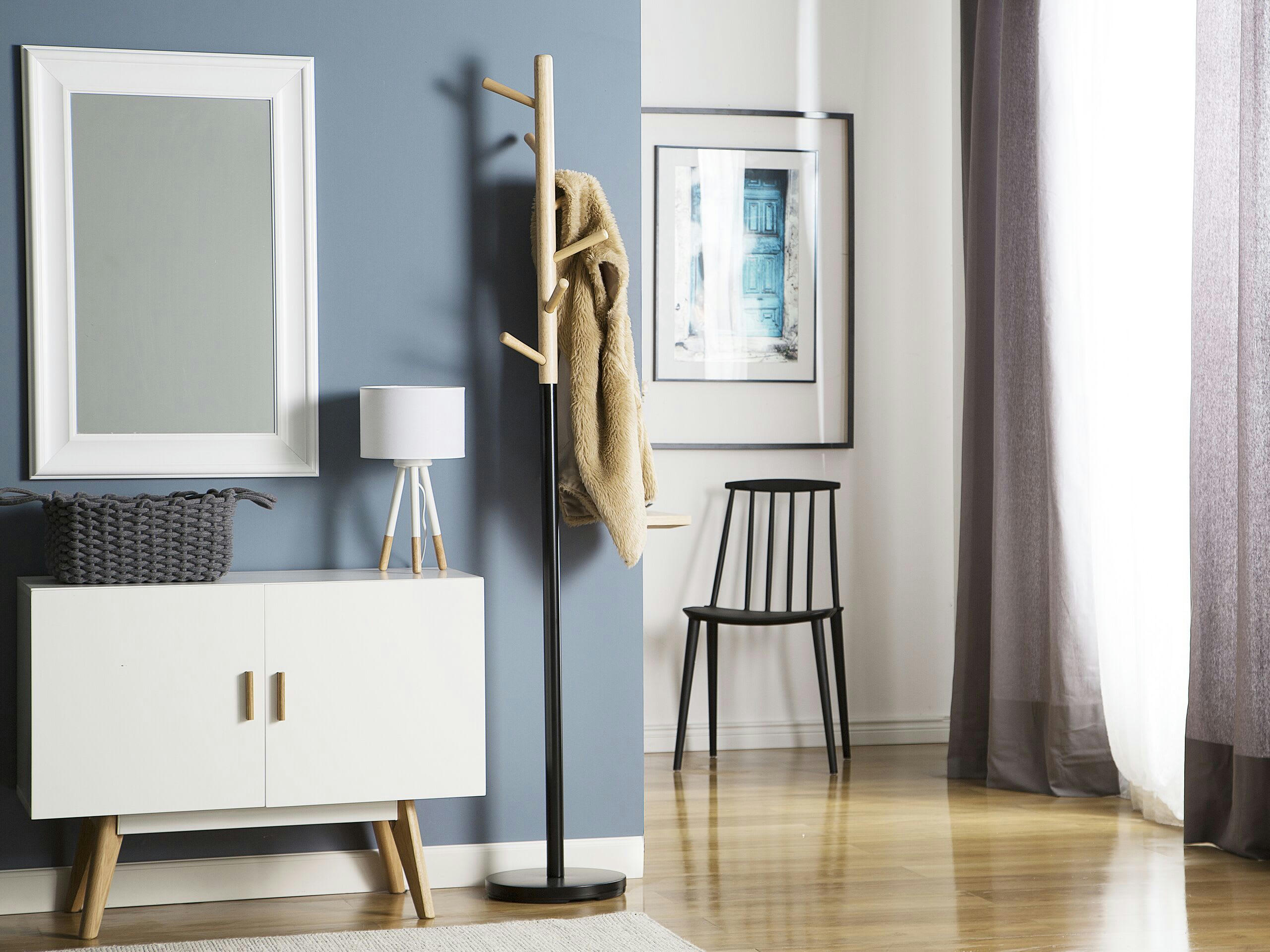 AUBUM - Porte manteau en bois noir et marron