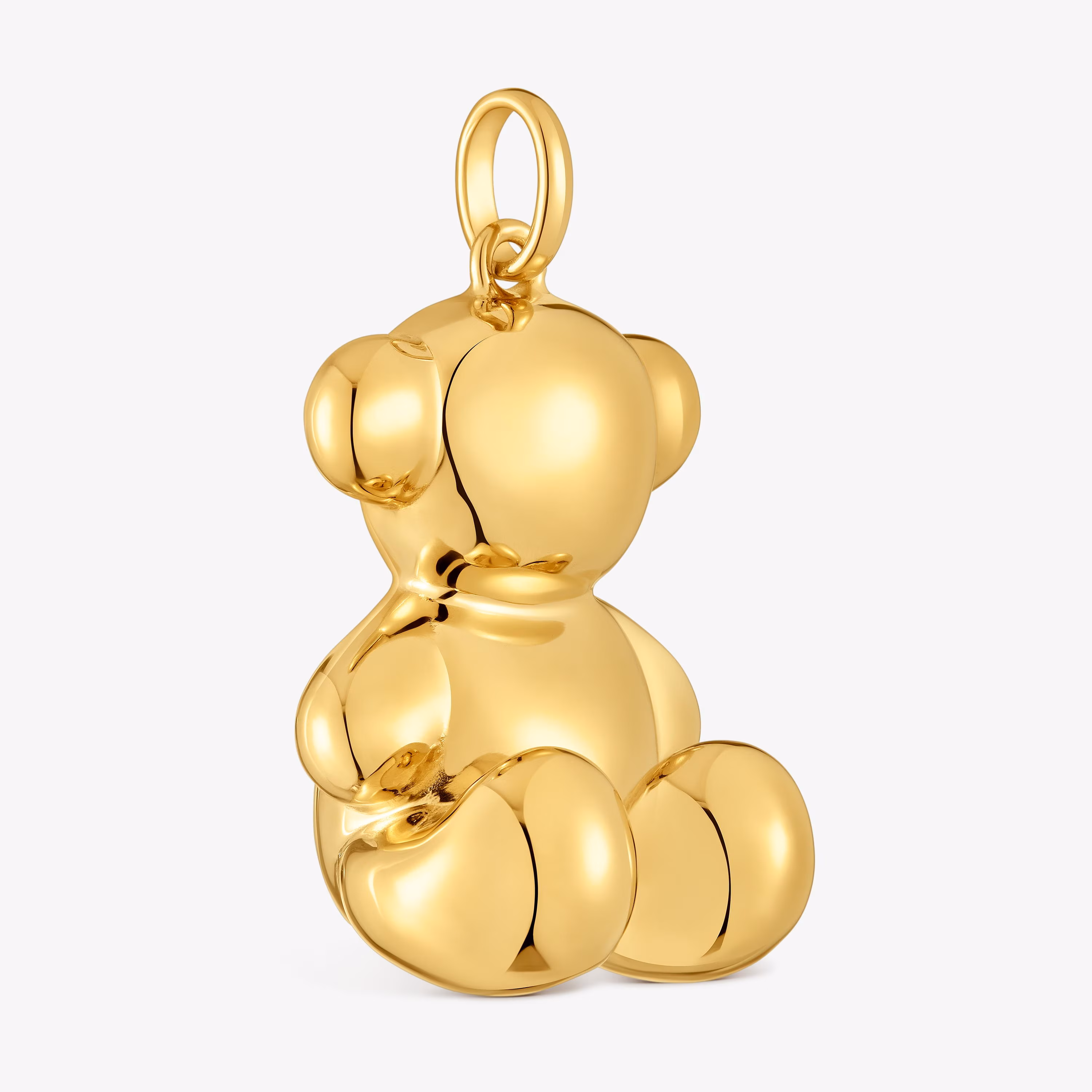 Colgante oso extra grande con baño de oro 18 kt sobre plata Bold Bear
