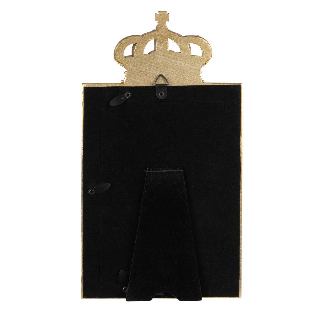 EDWARD - Cadre portrait léopard en résine dorée