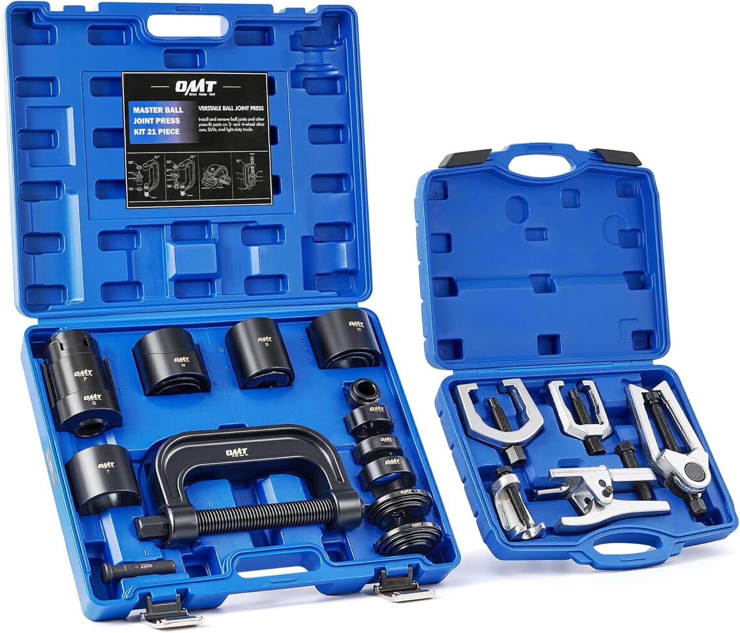 Orion Motor Tech Ball Joint Tool Kit, 26 Piece Master Ball Joint Removal Tool Kit with Ball Joint Press Tool Ball Joint Separator, Tie Rod End Tool Set with Receiving Tubes for SUV Car Pickup Truck