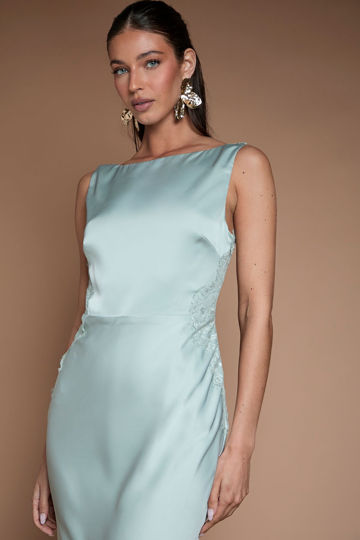 Coast Lace Twist Back Bridesmaid Maxi Dress