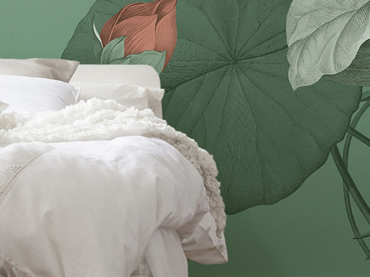 Sanders & Sanders fotobehang lotus bloem groen en roze - 200 x 250 cm - 612728