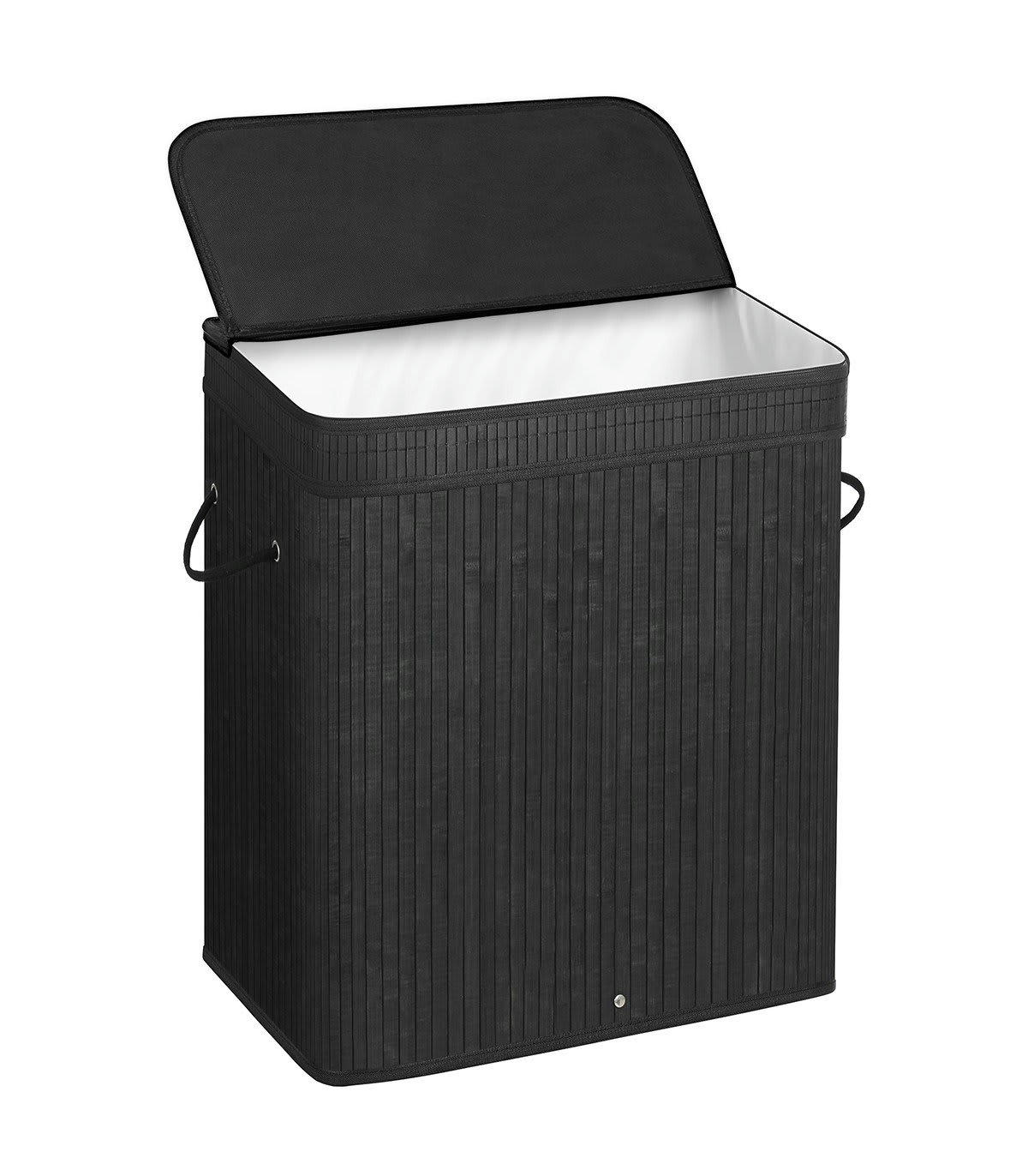 - Panier à linge avec couvercle noir - L53,45 cm