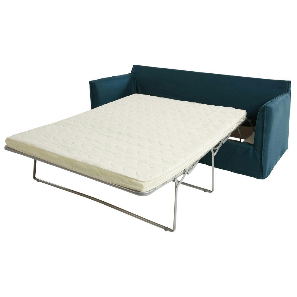 Barcelone - Canapé convertible 3/4 places en lin lavé gris anthracite