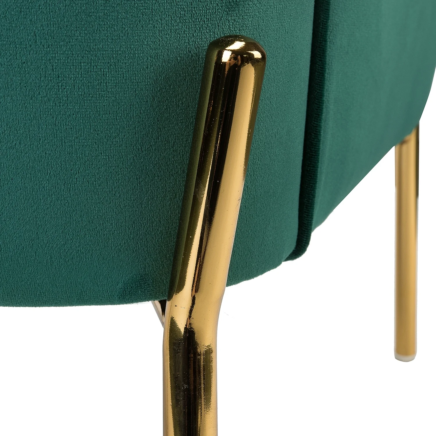 Marina Modern Velvet Accent Chair with Golden Legs Set of 2 by HULALA HOME