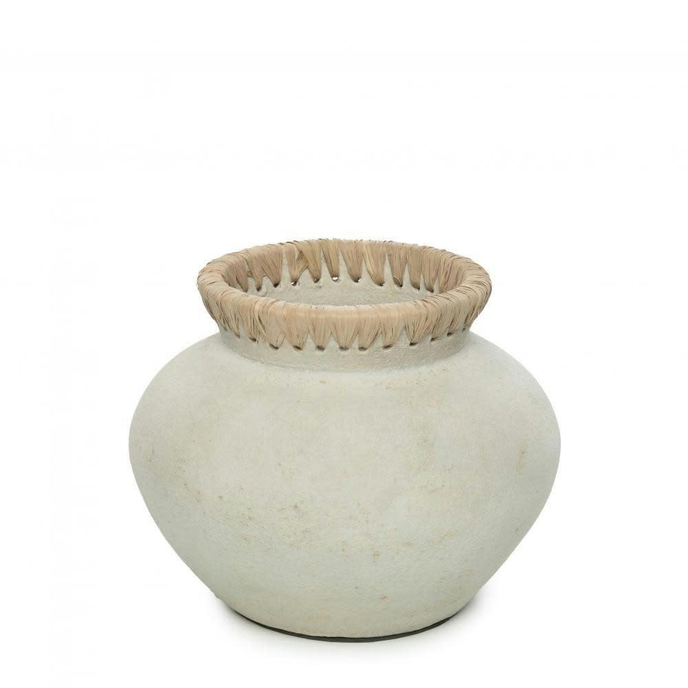 STYLY - Vase en terre cuite gris naturel H19