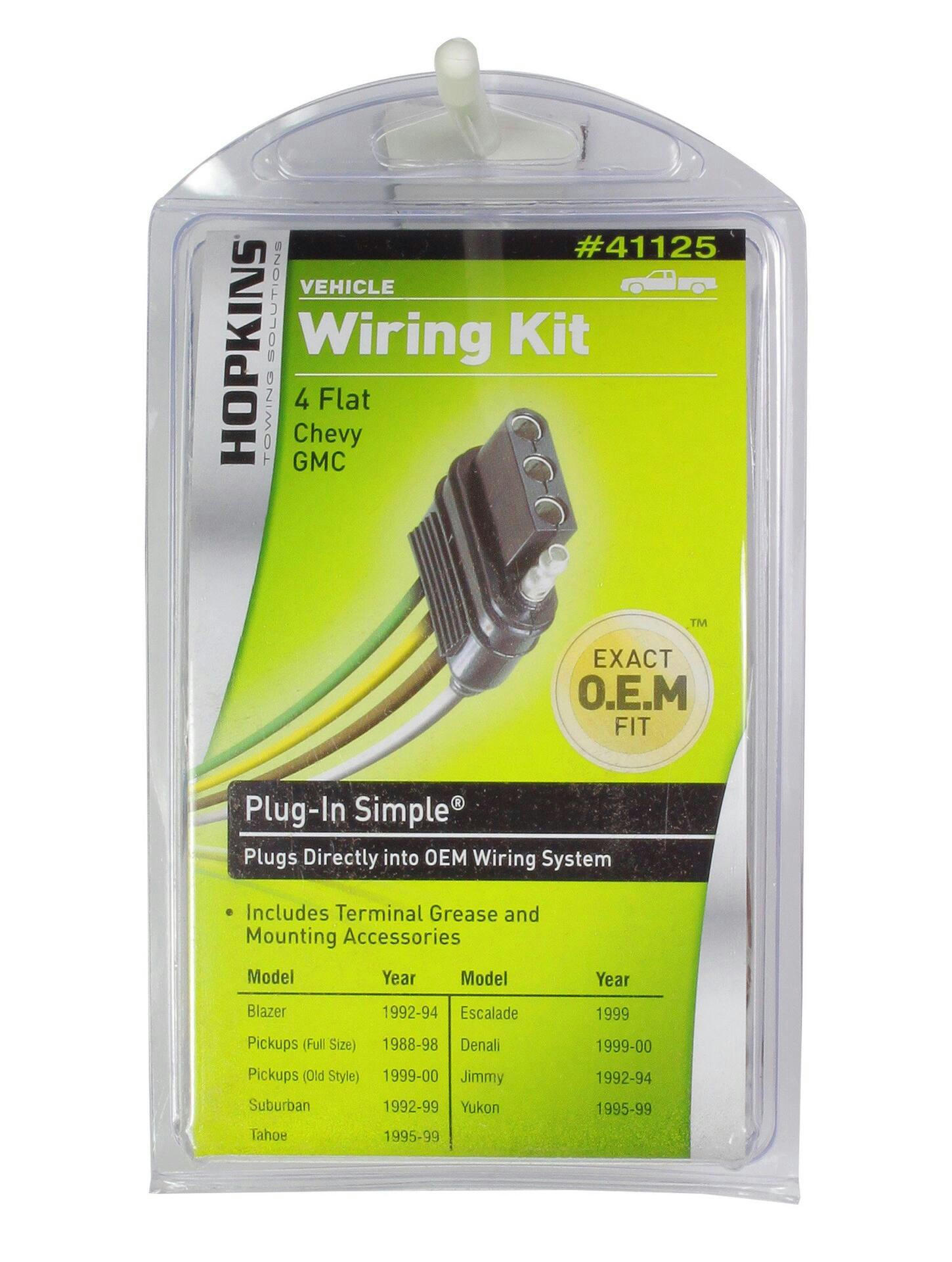 Hopkins Towing Solution Plug-In Simple Vehicle Wiring Kit, 1995-1999