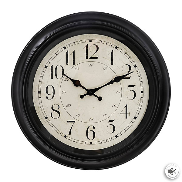 Horloge à moulures - verre - D40 cm - Gris- Atmosphera