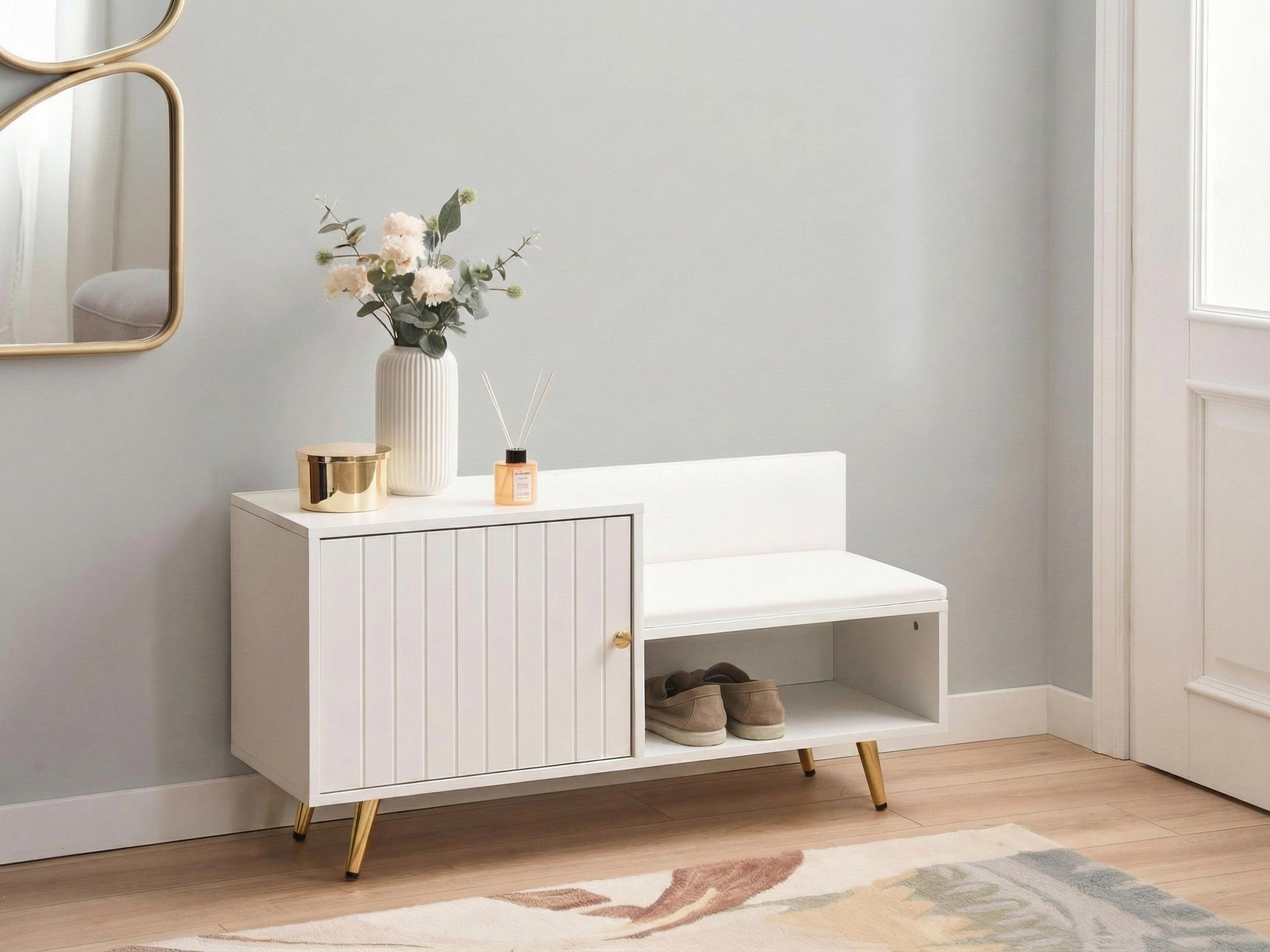 Shoe Bench KELOWNA White