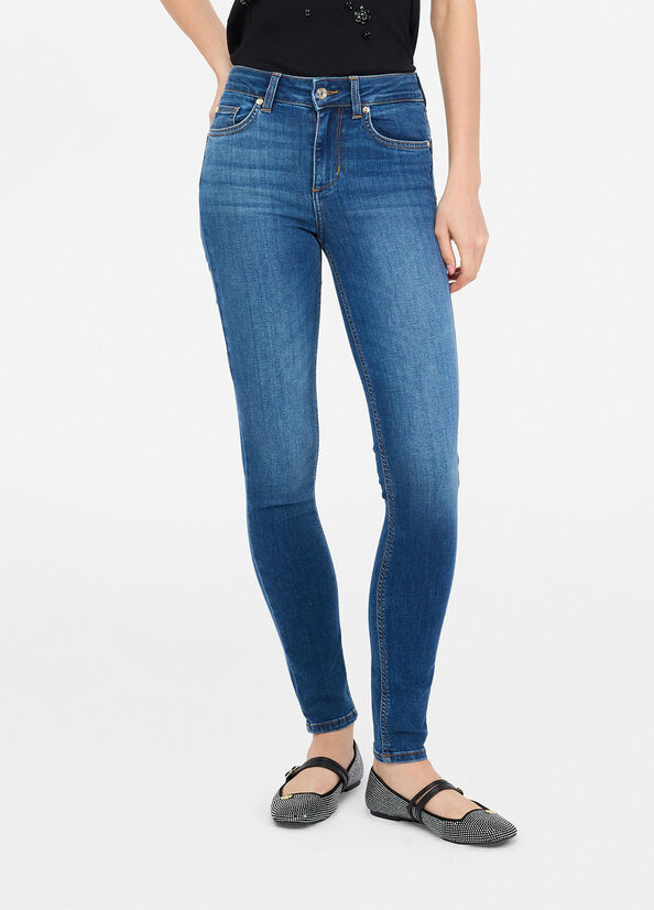 Jeans skinny a vita alta