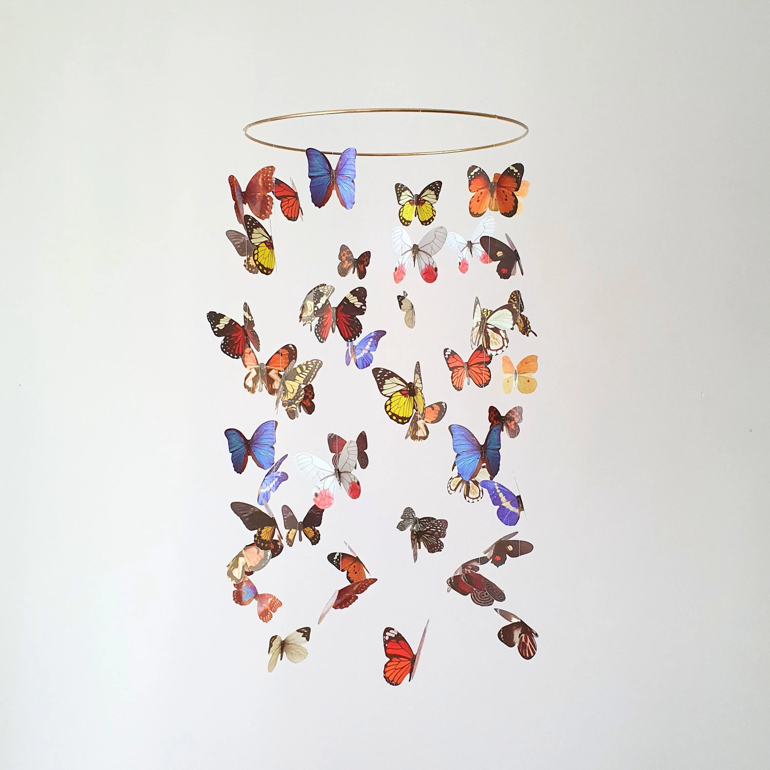 Realistic Butterfly Mobile, Baby Mobile Girl, Butterfly Mobile for Nursery, Modern Mobile, Butterfly Chandelier, Colorful Mobile, Ceiling