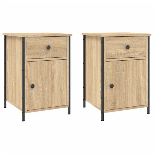 NNEVL Bedside Cabinets 2 pcs Sonoma Oak 40x42x60 cm Engineered Wood