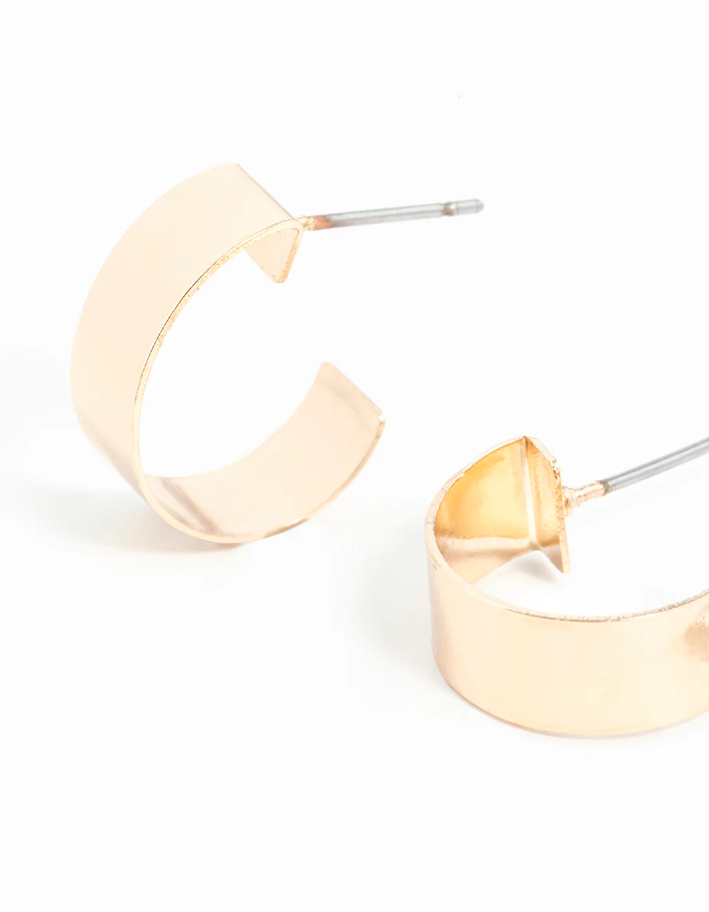 Gold Thick Micro Hoop Earrings