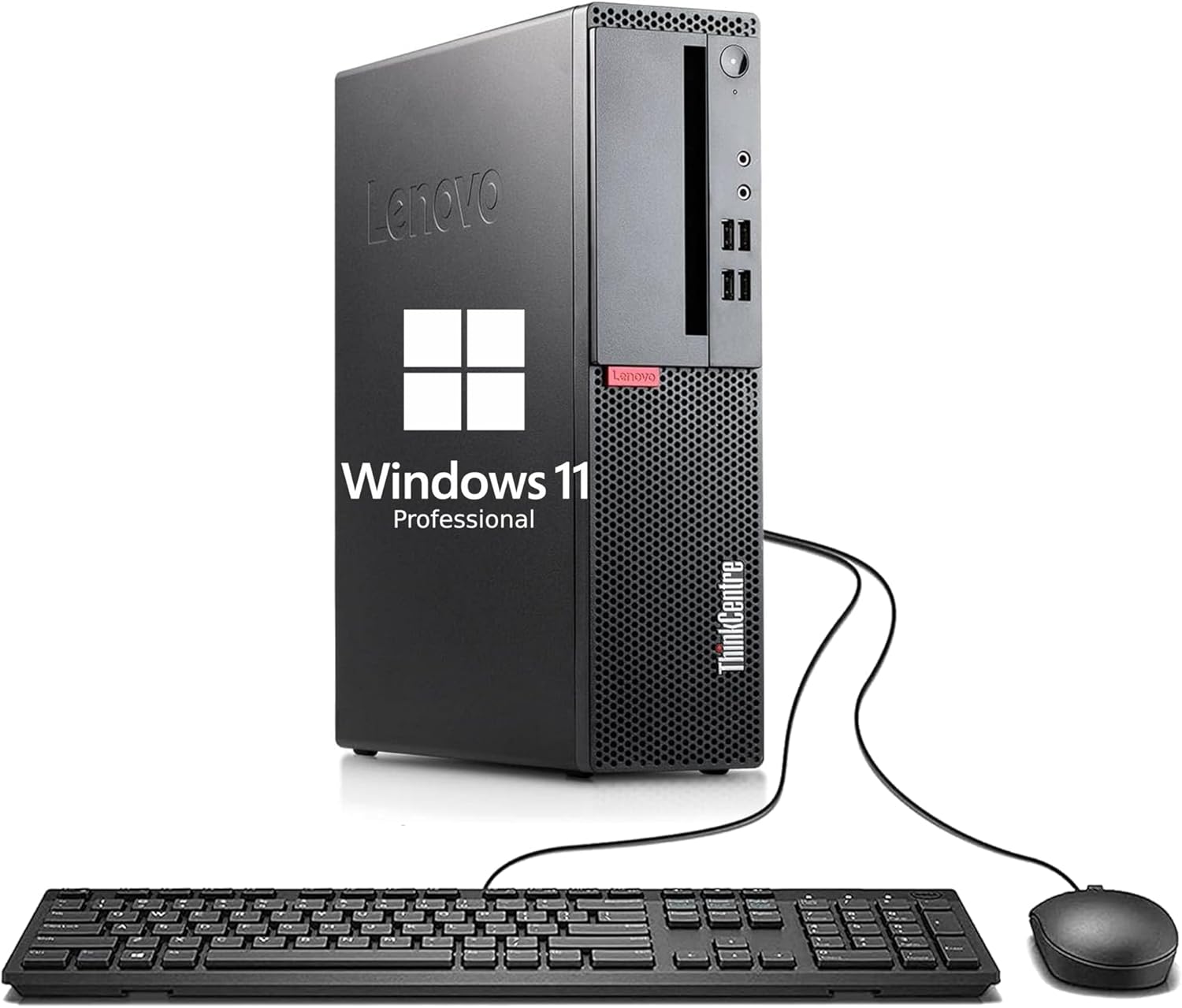 Lenovo ThinkCentre M710S SFF Desktop Computer PC, 6th Gen Core 3.70GHz, 8GB RAM, 256GB SSD, VGA, Keyboard and Mouse, WiFi, BT, Windows 11 Pro (Renewed)